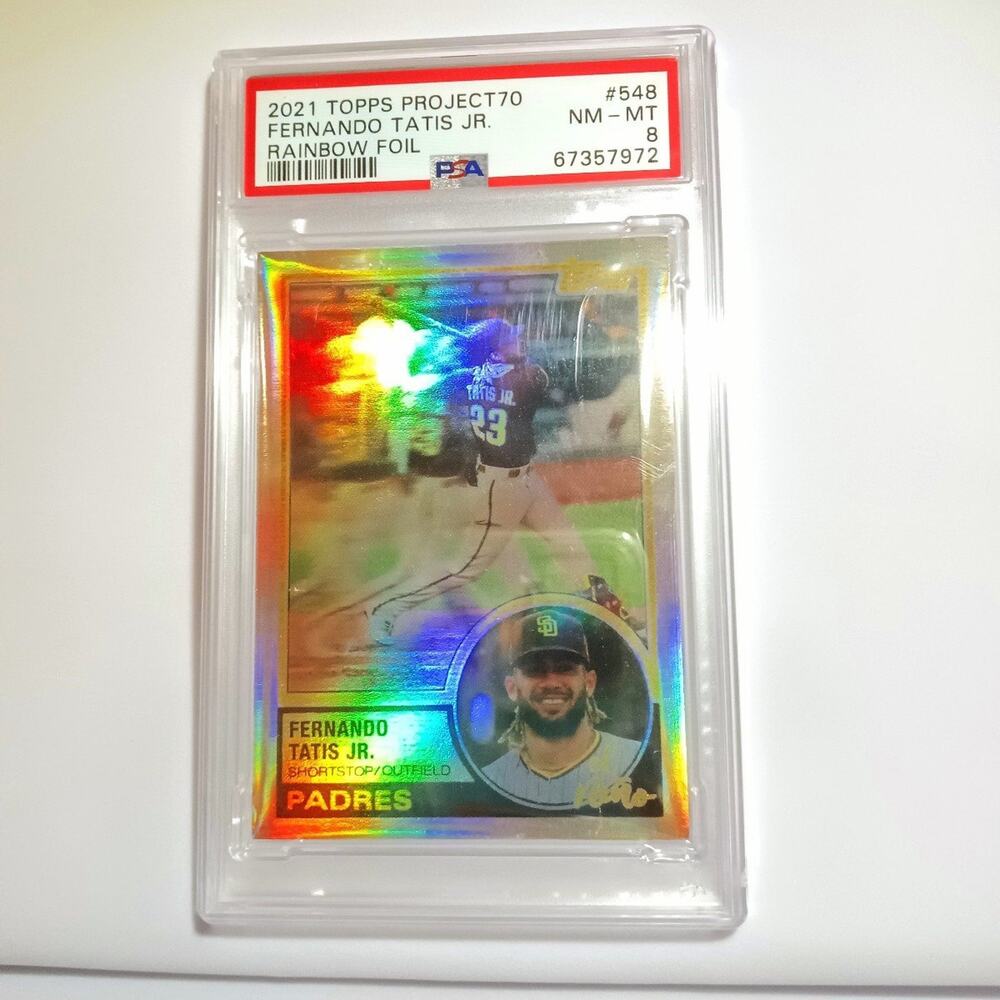 Topps Project 70 #548 Rainbow Foil Fernando Tatis Jr. 26/70 PSA Graded 8 NM-MT